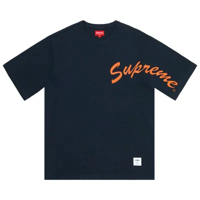Pre-owned Supreme Shoulder Arc Short-sleeve Top 'navy' | Blue | Men's Size L