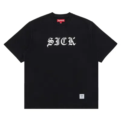 Pre-owned Supreme Sick Short-sleeve Top 'black' | Men's Size L
