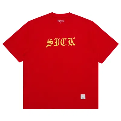 Pre-owned Supreme Sick Short-sleeve Top 'red' | Men's Size L