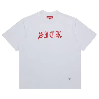 Pre-owned Supreme Sick Short-sleeve Top 'white' | Men's Size L