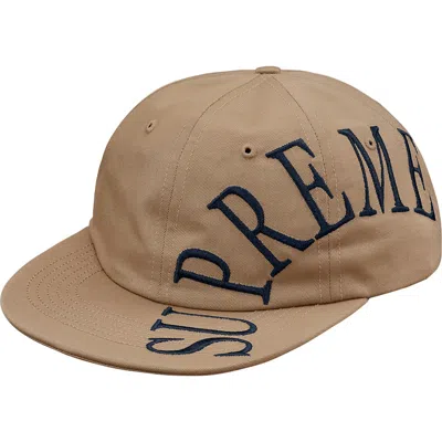 Pre-owned Supreme Side Arc 6panel In Tan