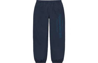 Supreme Side Logo Track Pants 'navy' In Blue