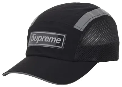 Pre-owned Supreme Side Mesh Camp Cap In Black