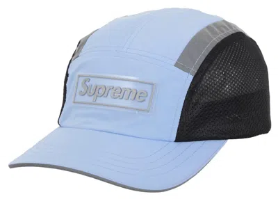 Pre-owned Supreme Side Mesh Camp Cap In Light Blue