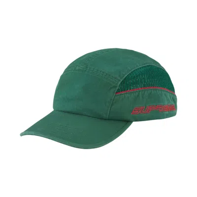 Pre-owned Supreme Side Mesh Piping Camp Cap 'green' | Men's Size Onesize