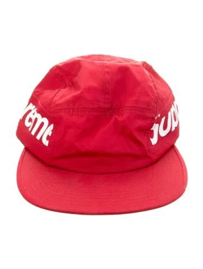 Pre-owned Supreme Side Panel Camp Cap Fw18 W/ Tags In Red