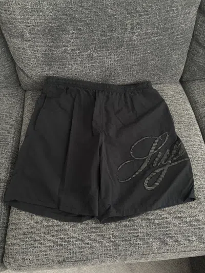 Pre-owned Supreme Side Script Reflective Swimming Trunks Shorts Size M
