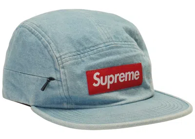 Pre-owned Supreme Side Zip Camp Cap In Denim