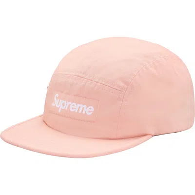 Pre-owned Supreme Side Zip Camp Cap In Light Peach