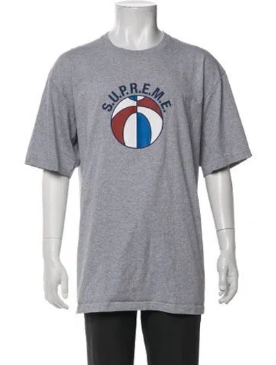 Pre-owned Supreme Signature Logo Graphic Print T-shirt In Grey