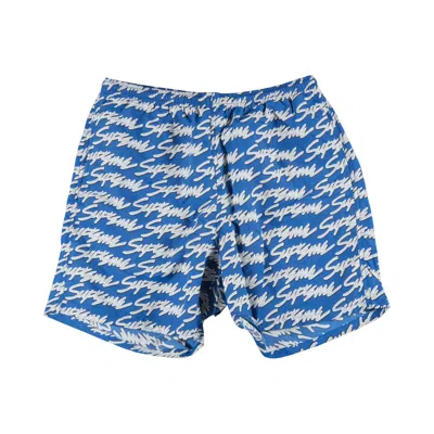 Pre-owned Supreme Signature Script Logo Water Short 'royal Blue' | Men's Size M