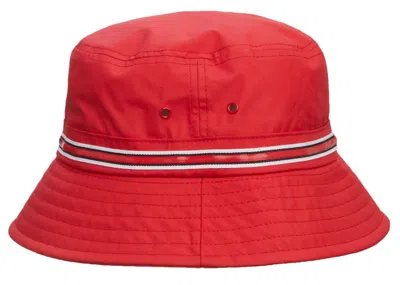 Pre-owned Supreme Silicone Stripe Crusher Hat In Red