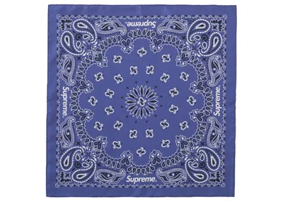 Pre-owned Supreme Silk Bandana In Blue