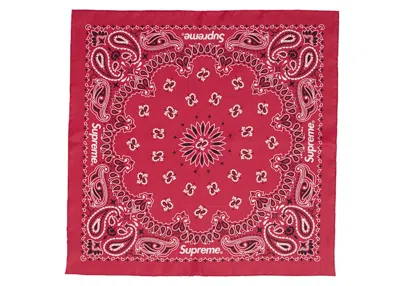 Pre-owned Supreme Silk Bandana In Red
