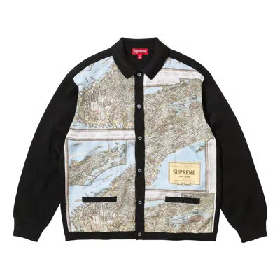 Supreme Silk Map Cardigan 'multi-color'