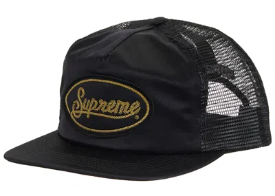 Pre-owned Supreme Silk Mesh Back 5panel In Black