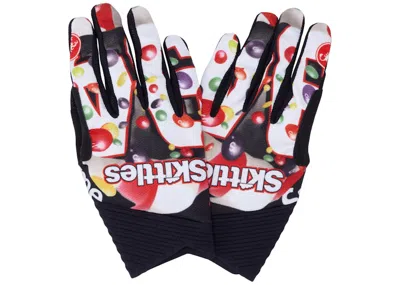 Pre-owned Supreme Skittles Castelli Cycling Gloves In White