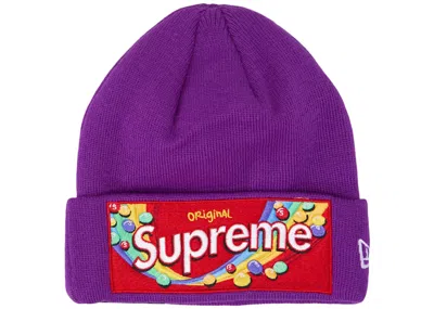 Pre-owned Supreme Skittles New Era Beanie In Purple