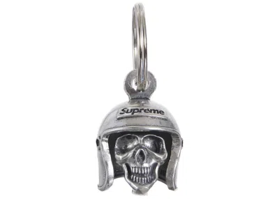 Pre-owned Supreme Skull Bell Keychain In Silver