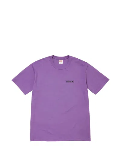 Supreme Skull-print T-shirt In Purple