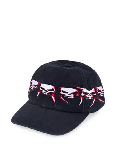 Supreme Skulls Spellout 6-panel Cap In Blue