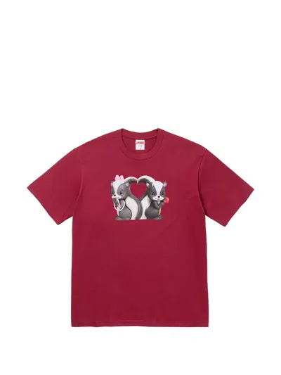 Supreme Skunk Graphic-print T-shirt In Red