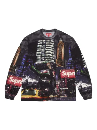 Supreme Skyline Sequin "black" Top In 黑色