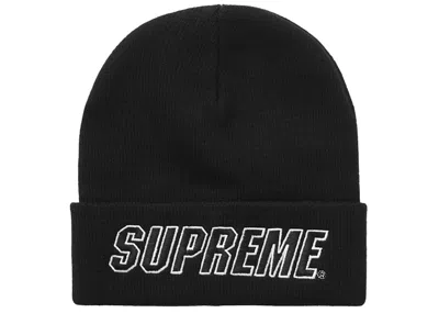Pre-owned Supreme Slant Beanie In Black