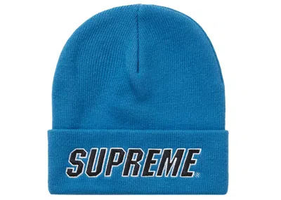 Pre-owned Supreme Slant Beanie In Blue