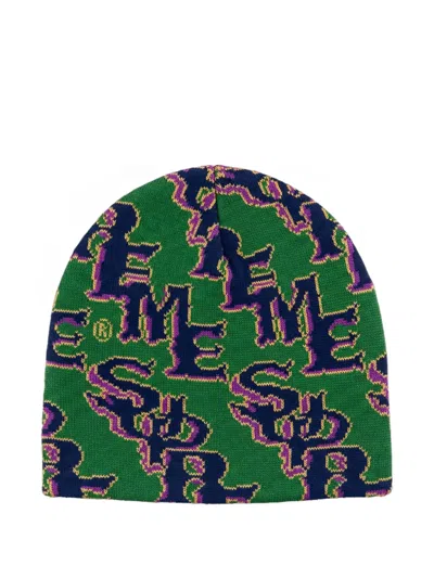 Supreme Slanted Gothic Outline Beanie In Multi