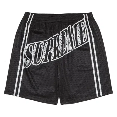 Pre-owned Supreme Slap Shot Baggy Mesh Short 'black'