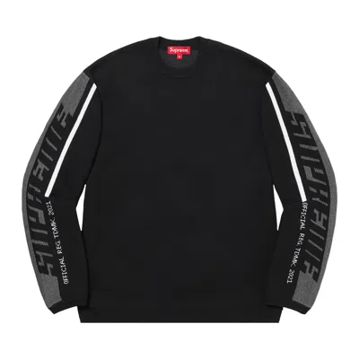 Pre-owned Supreme Sleeve Stripe Sweater 'black' | Men's Size L