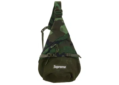 Pre-owned Supreme Sling Bag Bag (fw21) In Woodland Camo
