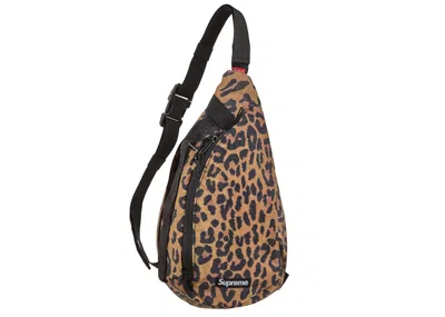 Pre-owned Supreme Sling Bag In Leopard In Brown
