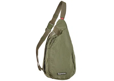 Pre-owned Supreme Sling Bag In Olive In Green