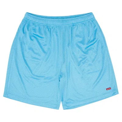 Pre-owned Supreme Small Box Baggy Mesh Short 'cyan' | Blue | Men's Size M