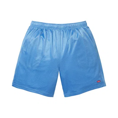 Pre-owned Supreme Small Box Baggy Mesh Short 'light Blue' | Men's Size S