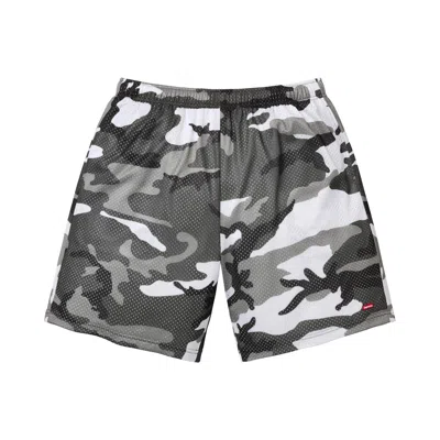 Pre-owned Supreme Small Box Baggy Mesh Short 'snow Camo' | White | Men's Size M