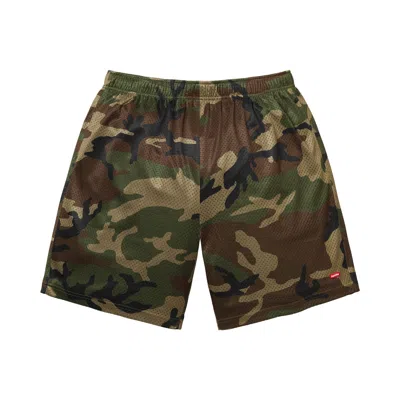 Pre-owned Supreme Small Box Baggy Mesh Short 'woodland Camo' | Green | Men's Size Xl
