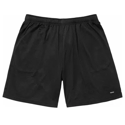 Supreme Small Box Baggy Mesh Shorts 'black'