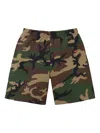 Supreme Multicolor Camo Small Box Sweatshorts In Brown
