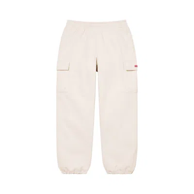 Pre-owned Supreme Small Box Cargo Sweatpant 'clay' In Cream