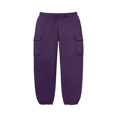 Pre-owned Supreme Small Box Cargo Sweatpant 'dark Purple' | Men's Size M