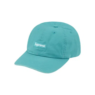 Pre-owned Supreme Small Box Coated Linen 6-panel 'teal' | Men's Size Onesize
