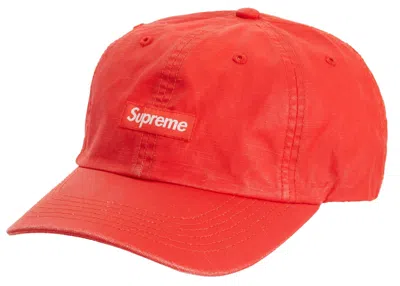 Pre-owned Supreme Small Box Coated Linen 6panel In Red