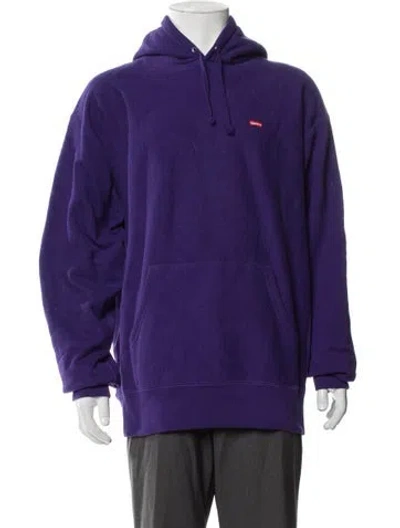 Pre-owned Supreme Small Box Crew Neck Hoodie In Purple