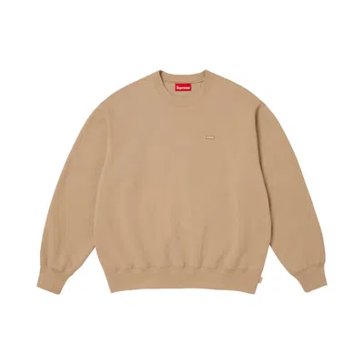 Pre-owned Supreme Small Box Crewneck 'tan' | Men's Size L In Brown