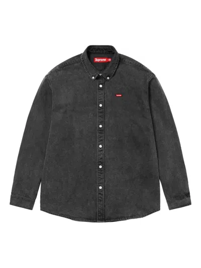 Supreme Small Box Denim Shirt In Animal Print