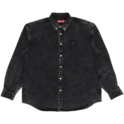 Pre-owned Supreme Small Box Denim Shirt 'black' | Men's Size S