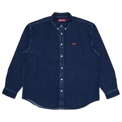 Pre-owned Supreme Small Box Denim Shirt 'indigo' | Blue | Men's Size S